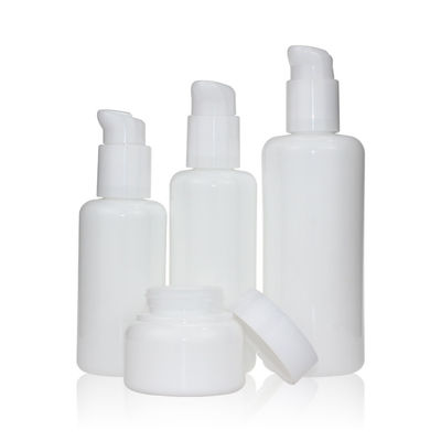 Custom Empty 100ml 120ml 200ml Opal Glass Bottle White Porcelain Round Shape