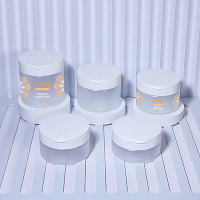 Big Size Frosted Plastic Jar Container With Flip Cover 180ml 240ml 300ml