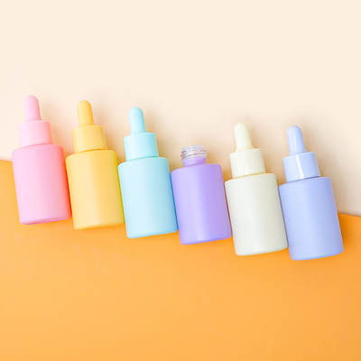 30ml Glass Serum Dropper Bottles With Press Pump And Cap Foundation Packaging