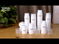 Customized Logo Cylinder PP Vacuum Pump Bottle For Cosmetic Packaging