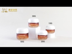 OEM Cream Glass Jars Luxury Cosmetic Packaging With Dome Cap