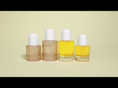 Frosted Clear Glass Dropper Bottles With Pipette Cap Skincare Packaging Container Serum Bottle