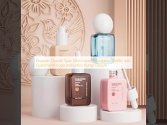 Dropper Closure Type 30ml Liquid Foundation Bottles with Customized Logo and Lotion Pump Closure