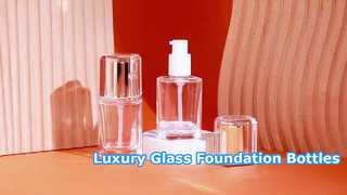 30ml Glass Foundation Bottles Golden Pump