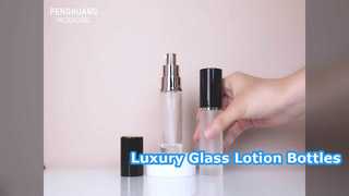 Luxury Glass Lotion Bottles 30ml Pump Packaging
